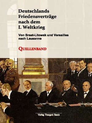 cover image of Deutschlands Friedensverträge nach dem I. Weltkrieg